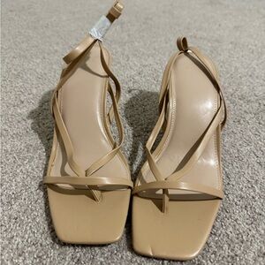 Abercrombie & Fitch Tan Strappy Heels